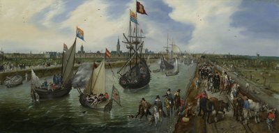 The Port of Middelburg by Adriaen van de Venne  